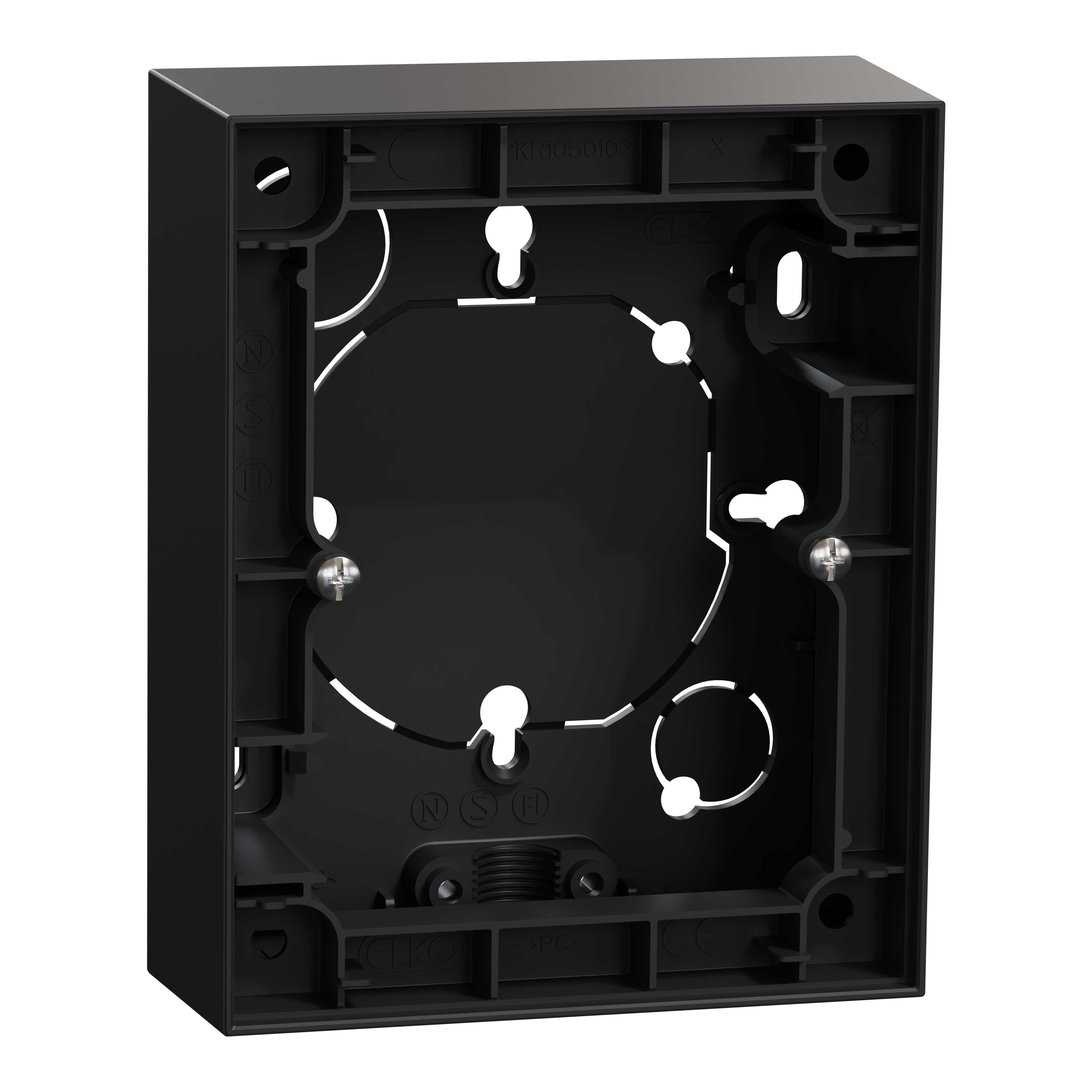 Elko - ELKO One - Kappe dobbel innfelt for stikkontakt sort