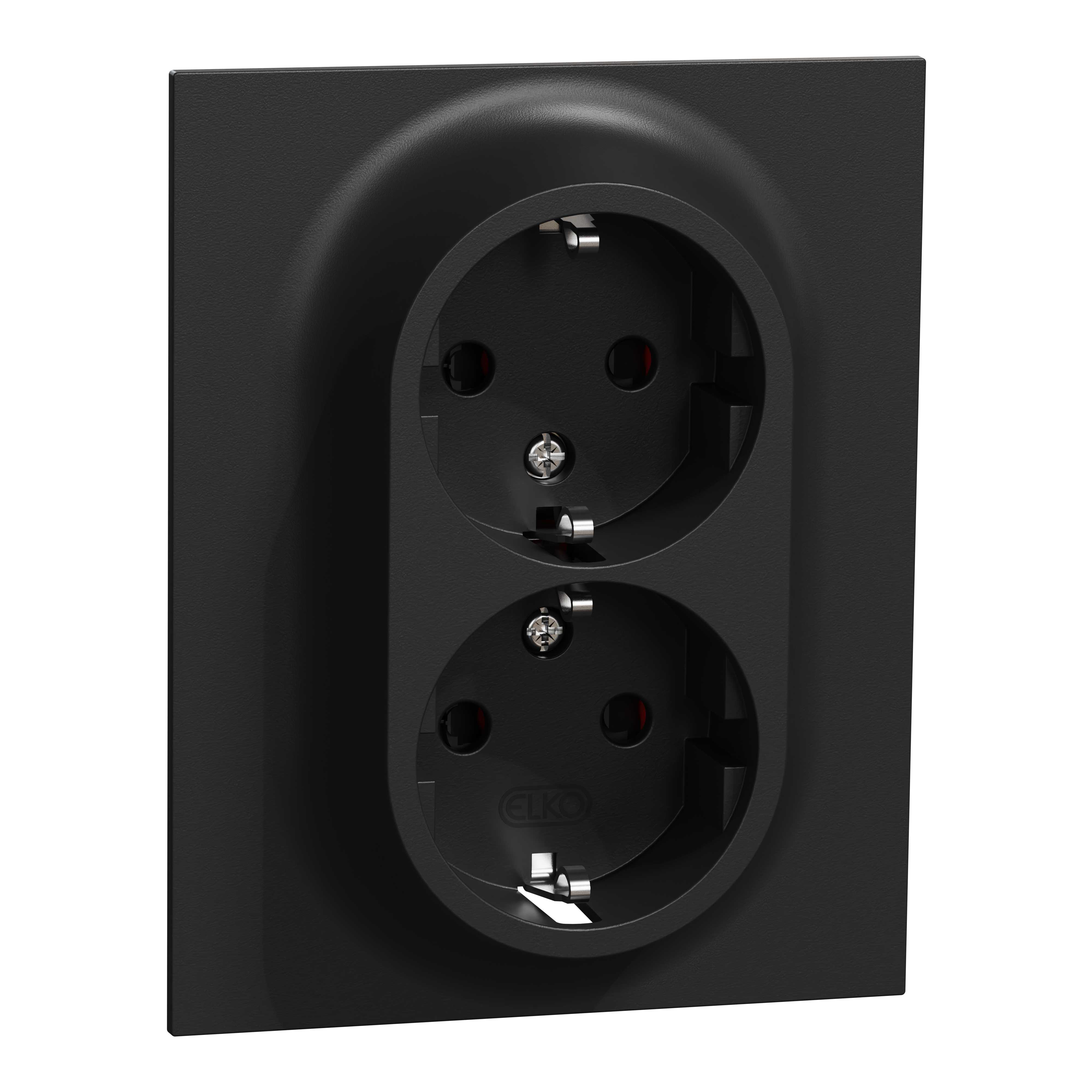 Elko - ELKO One - Rehabstikk med jord hurtigklemme sort IP21