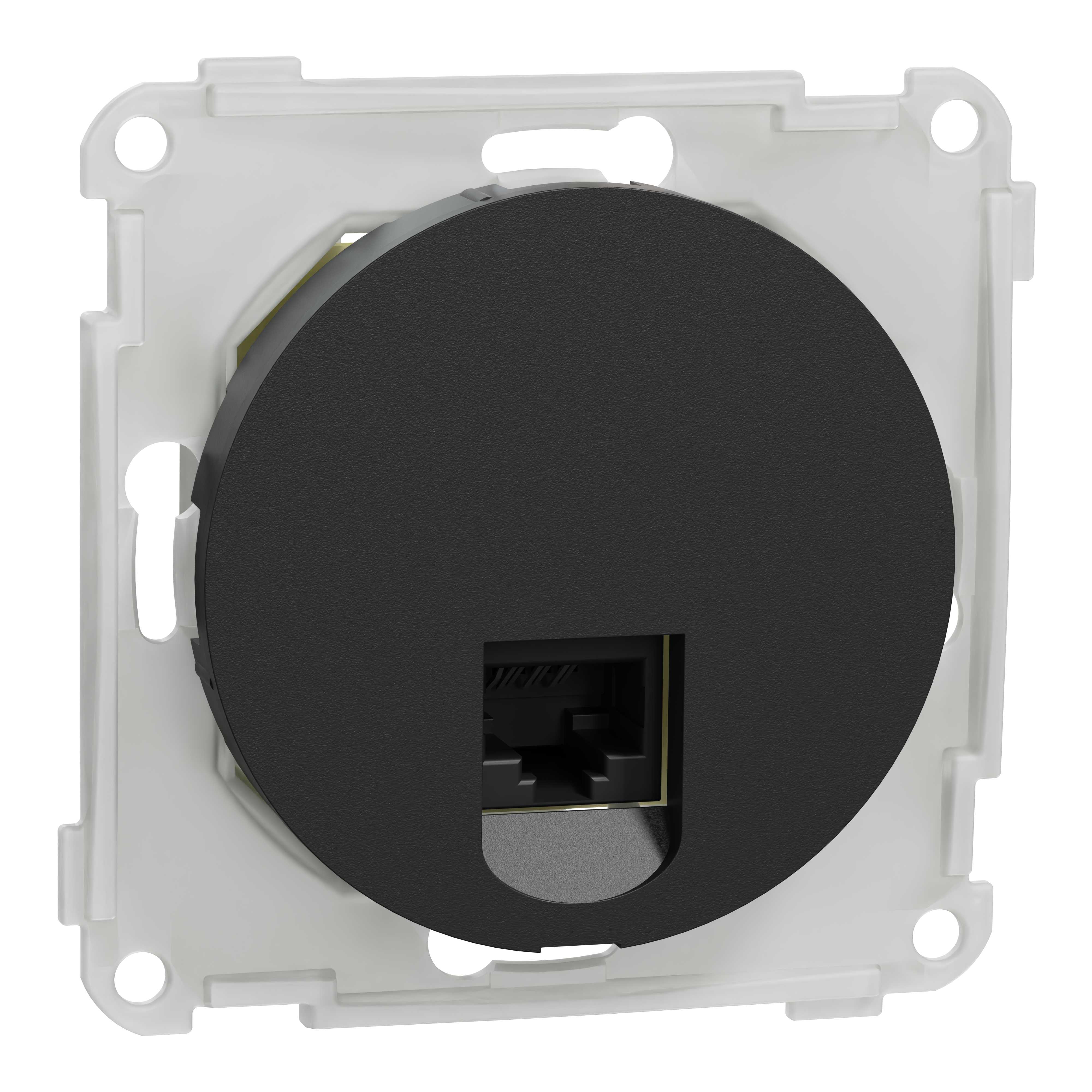 Elko - ELKO One - modularuttak 1x8 kat 6 UTP for LSA terminering, sort