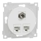 Elko - ELKO One - modularuttak 2x8 kat 6 UTP og 1x F/IEC, renhvit