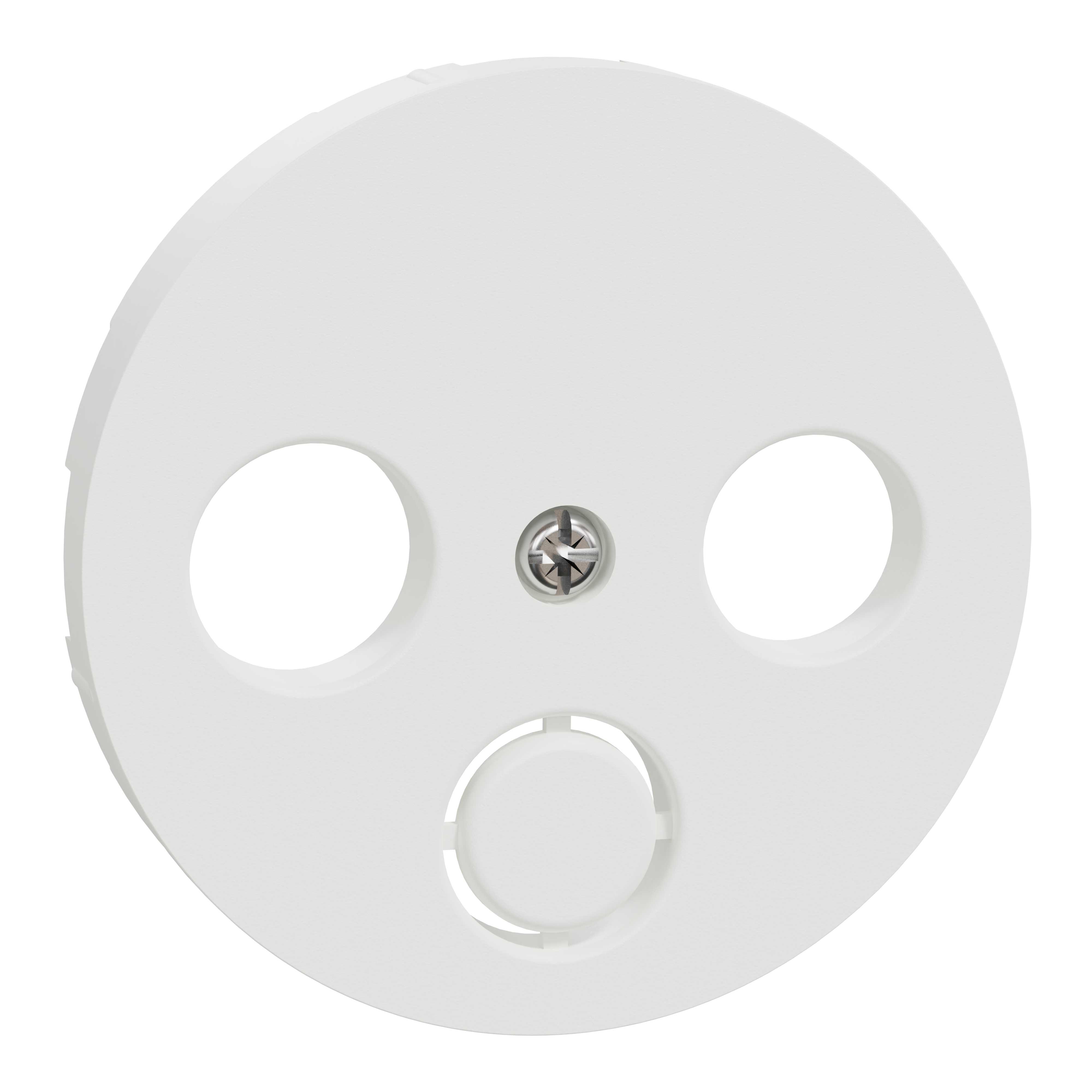 Elko - ELKO One - sentralplate antenne/TV/radio, 2 og 3 hull, renhvit