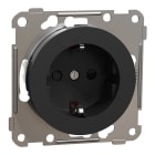 Elko - ELKO One - Enkel stikk med jord hurtigklemme sort IP21