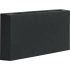 Unilamp - Edge 2x6W IP55 Sort Veggarmatur opp/nedlys, lav