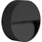 Unilamp - Lolite Round 1x4W IP55 Sort Veggarmatur Nedlys lav