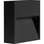 Unilamp - Lolite Square 1x4W IP55 Sort Veggarmatur Nedlys lav