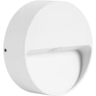 Unilamp - Lolite Round 1x4W Hvit Dimbar veggarmatur IP55, Klasse I.