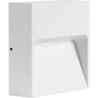Unilamp - Lolite Square 1x4W IP55 Hvit Veggarmatur Nedlys, lav