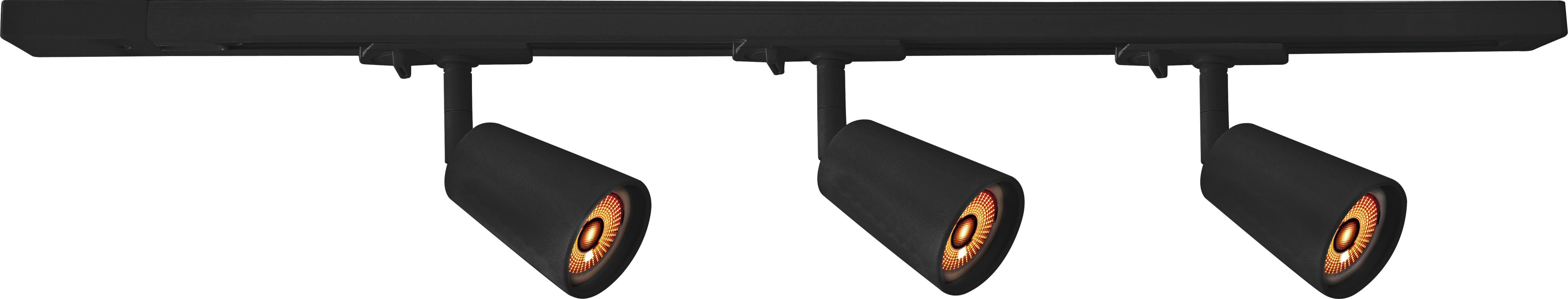 Unilamp - Komplett skinnesett i aluminium med 3 justerbare spots.