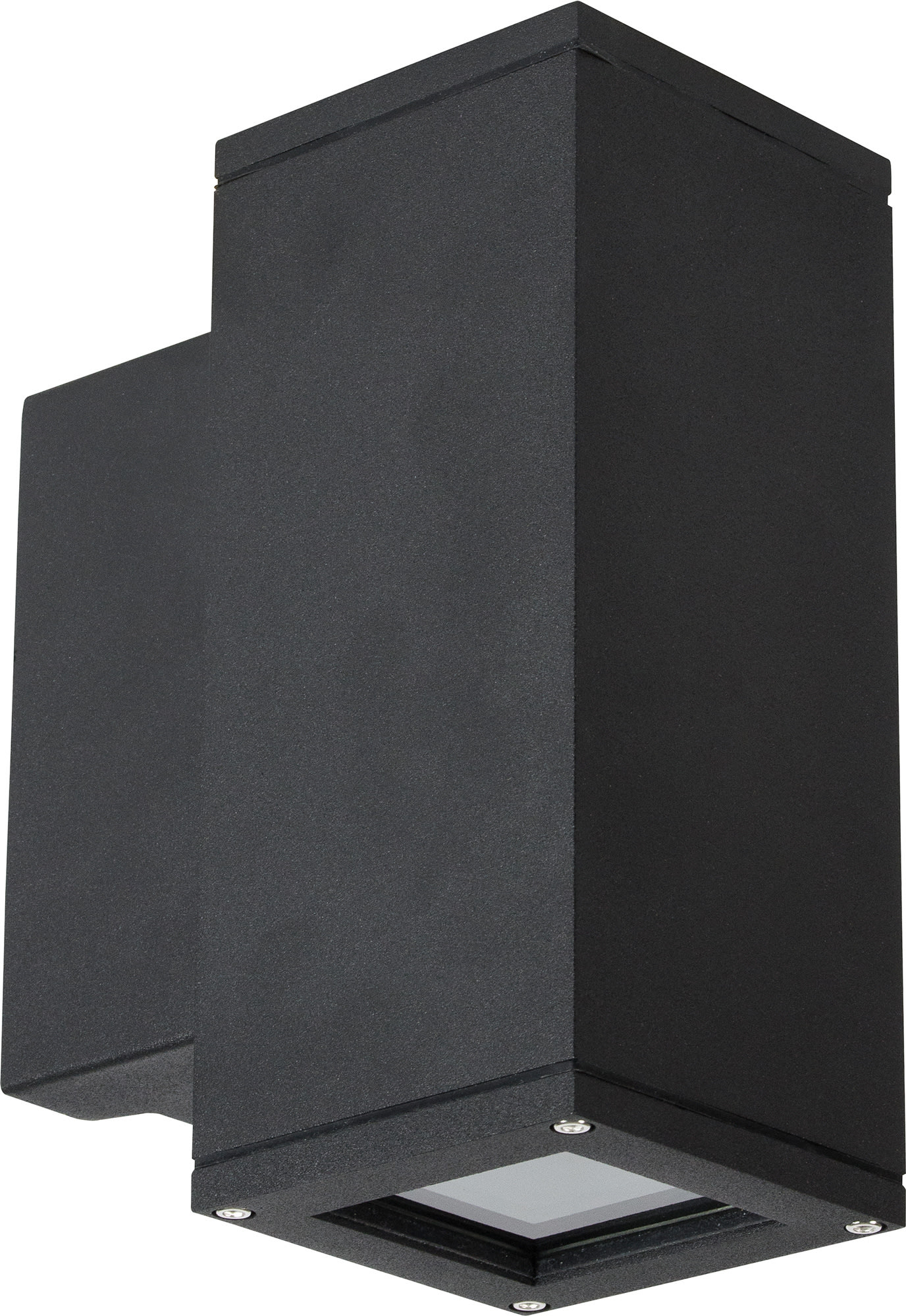 Unilamp - Kubus 2x5W 3K IP55 Sort Opp/ned GU10 Dimbar