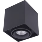 Unilamp - Lightbox 1x7W 2700K Sort Utenpåliggende downlight, IP23
