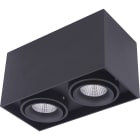 Unilamp - Lightbox 2x7W 2700K Sort Utenpåliggende downlight, IP23