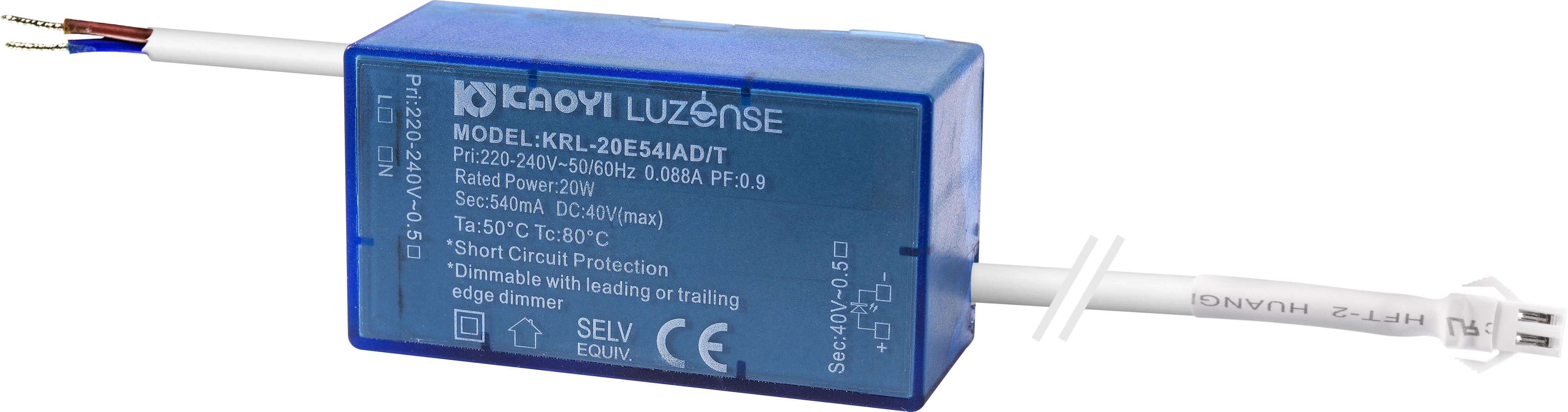 Unilamp - Driver 20W 540mA Dim for innbygging i Flow.