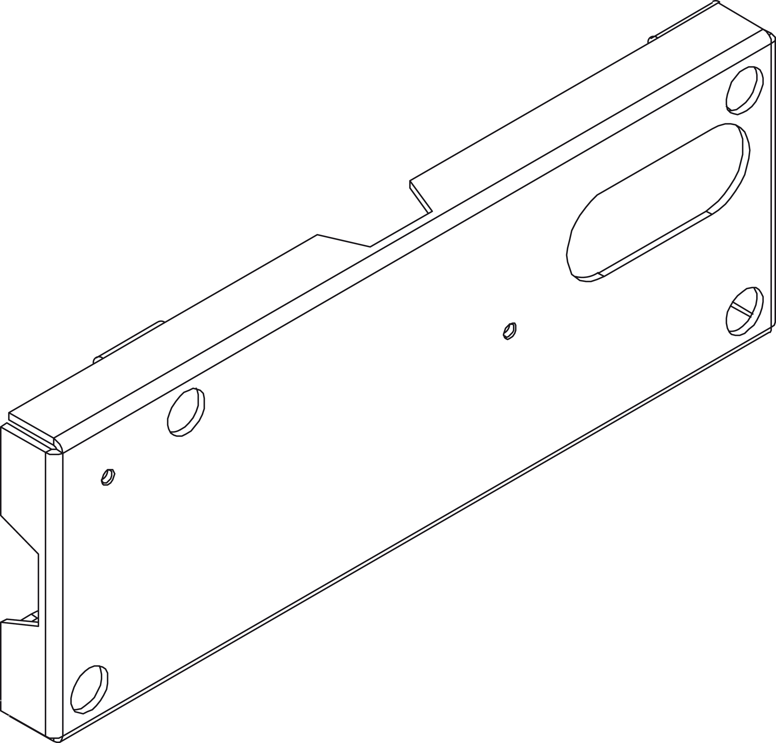 Unilamp - Veggbrakett for Zouk 1 serien.