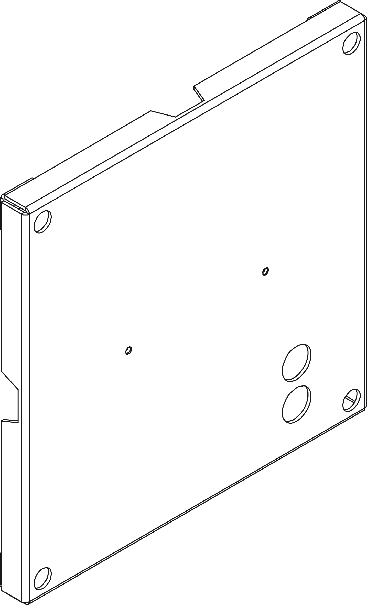 Unilamp - Veggbrakett for Zouk 2 armaturer.