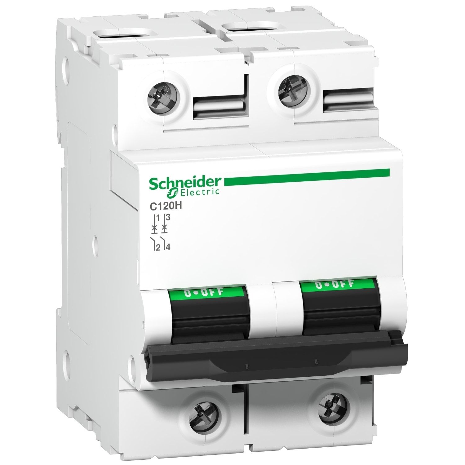 Schneider Electric - C120H - Automatsikring - 2P - 125A - C-kurve - I2=1,45