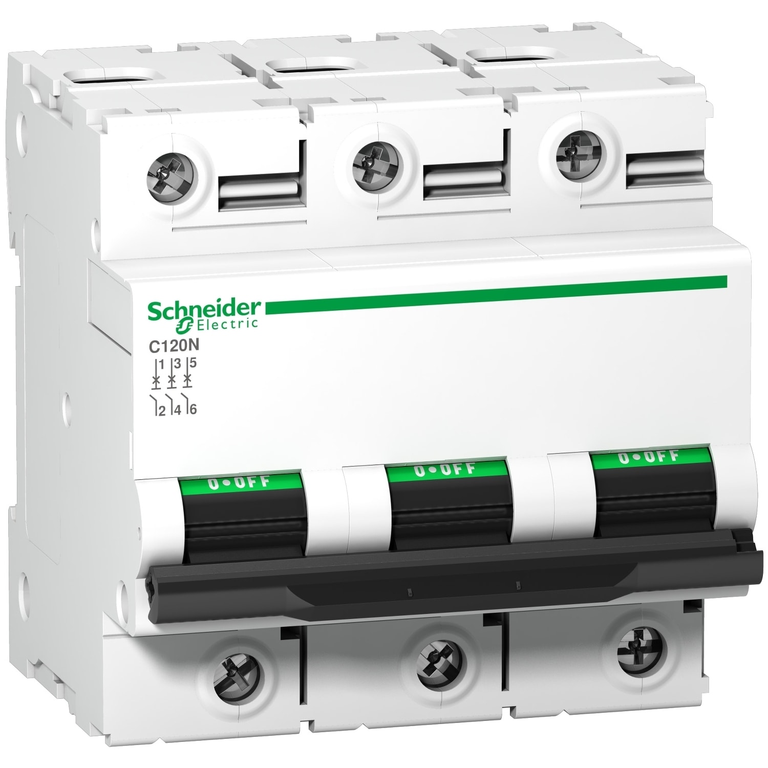 Schneider Electric - C120N - Automatsikring - 3P - 125A - B-kurve - I2=1,45