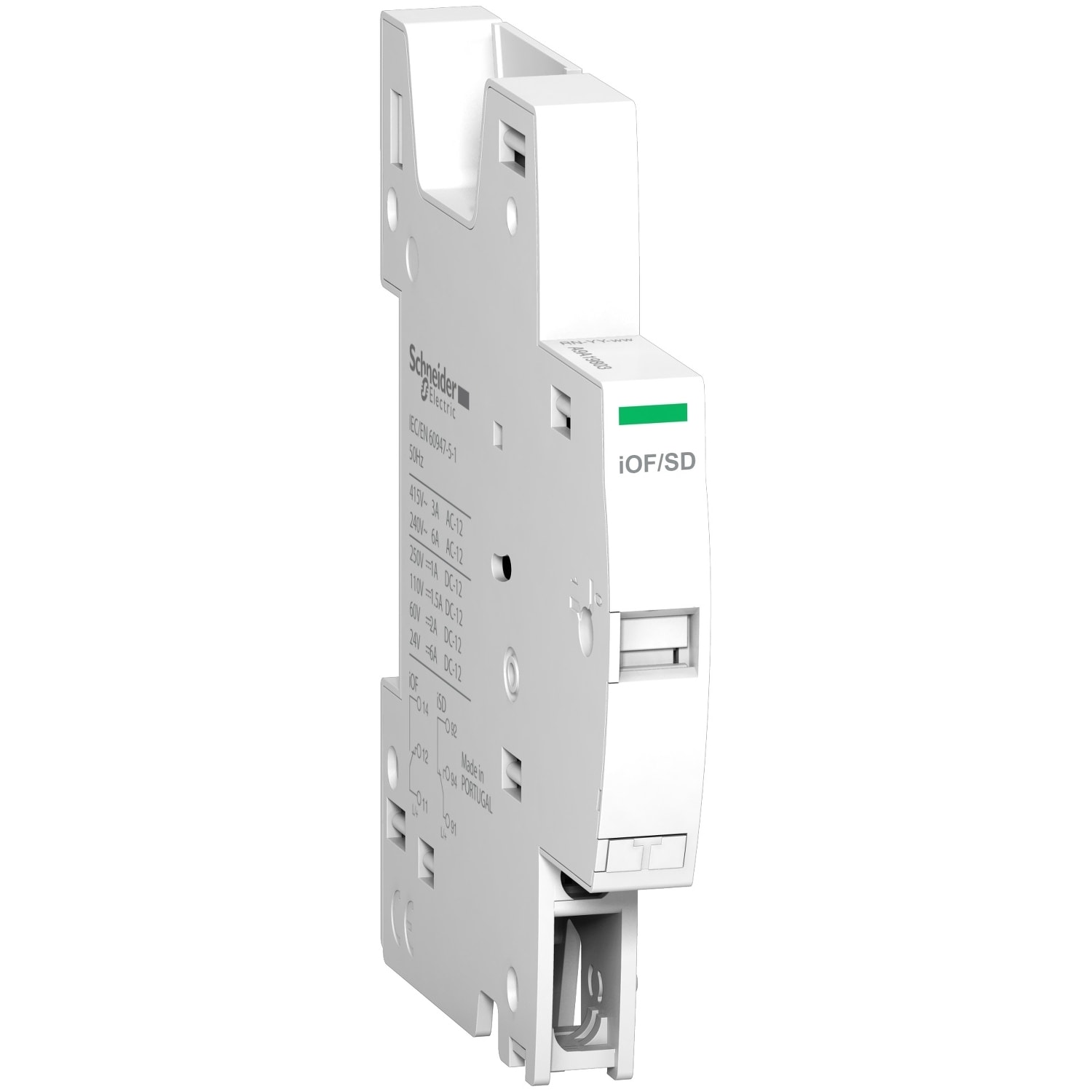 Schneider Electric - iC60 RCBO jordfeilautomat - OF/SD valgbar funksjon hjelpe-/feilsignalkontakt vekselkontakt
