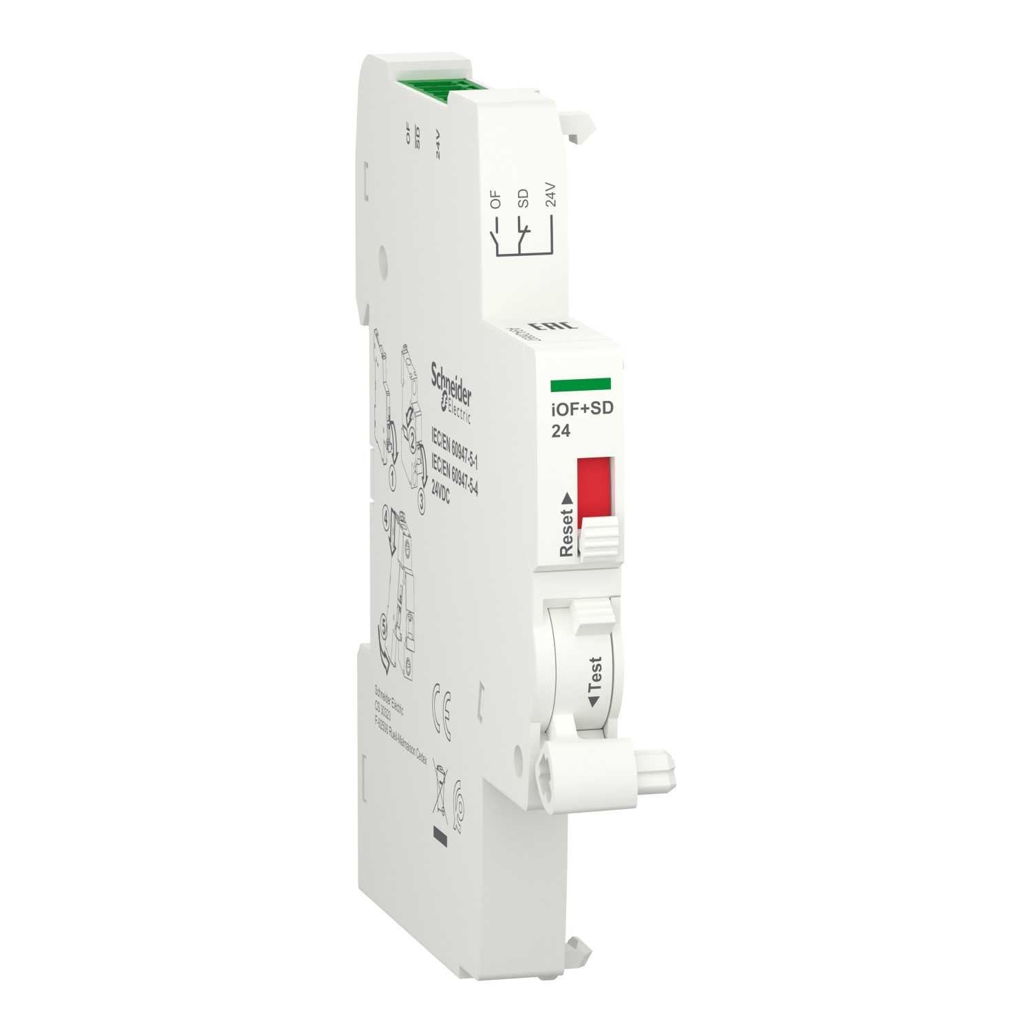 Schneider Electric - A9A26897 Hjelpe/alarmkont, iOF/SD 24VDC