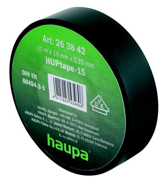 Haupa - Isolasjonstape VDE 19mm x 20m sort