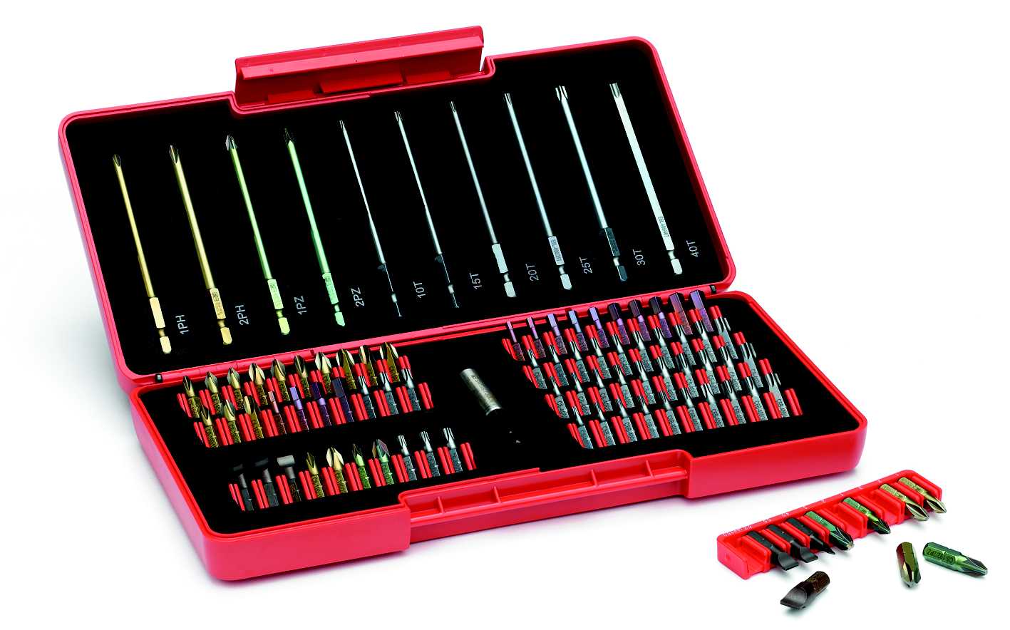 PB SWISS TOOLS - Bitsholder med magnet i sett med 90 div bits