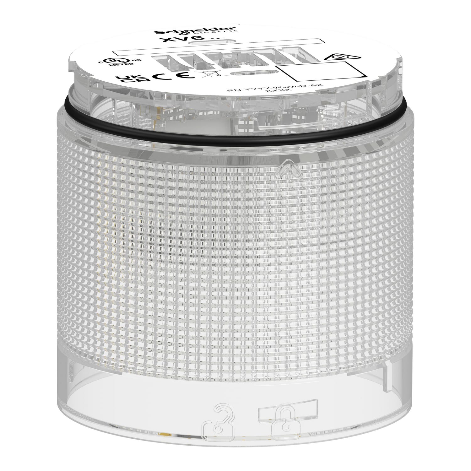 Schneider Electric - Lysenhet hvit med fast LED i