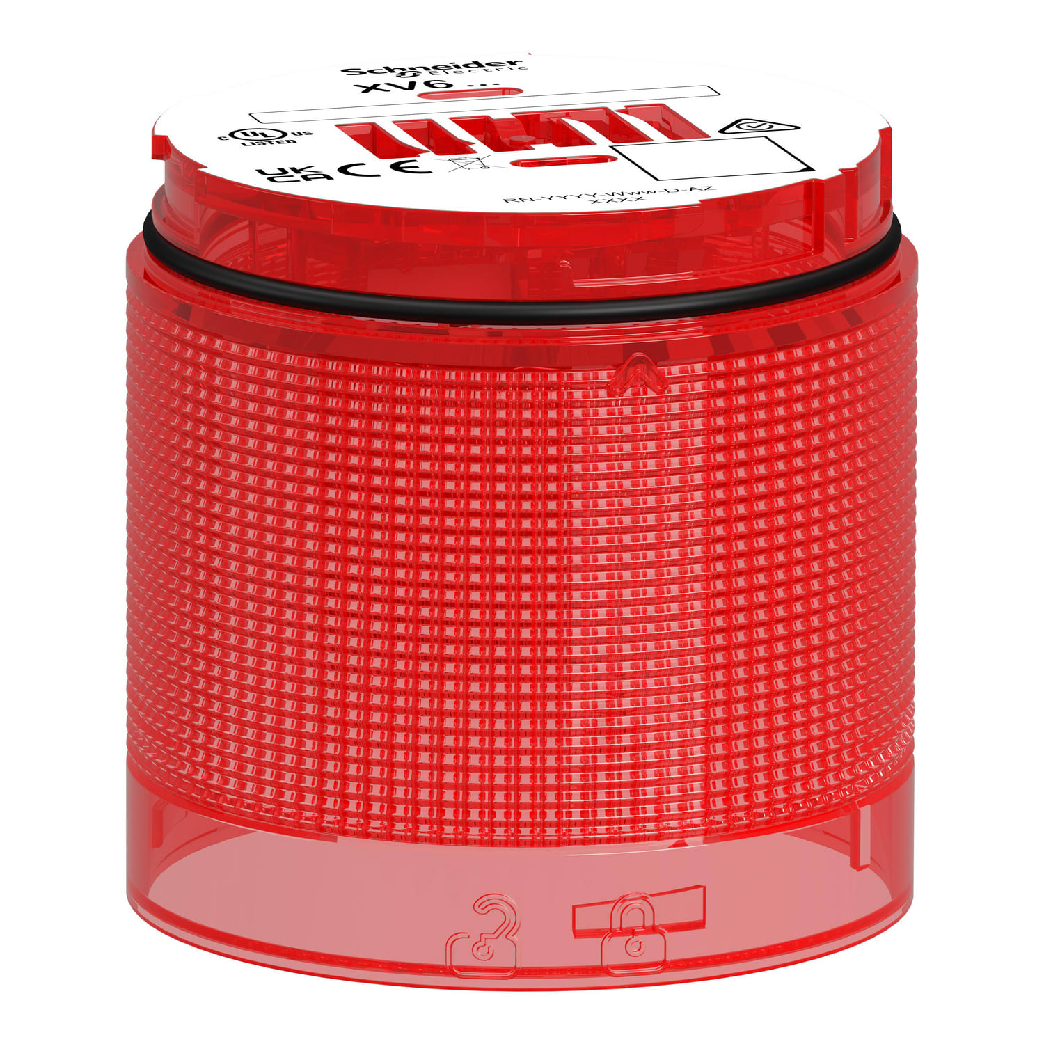 Schneider Electric - Lysenhet med fast LED i rød