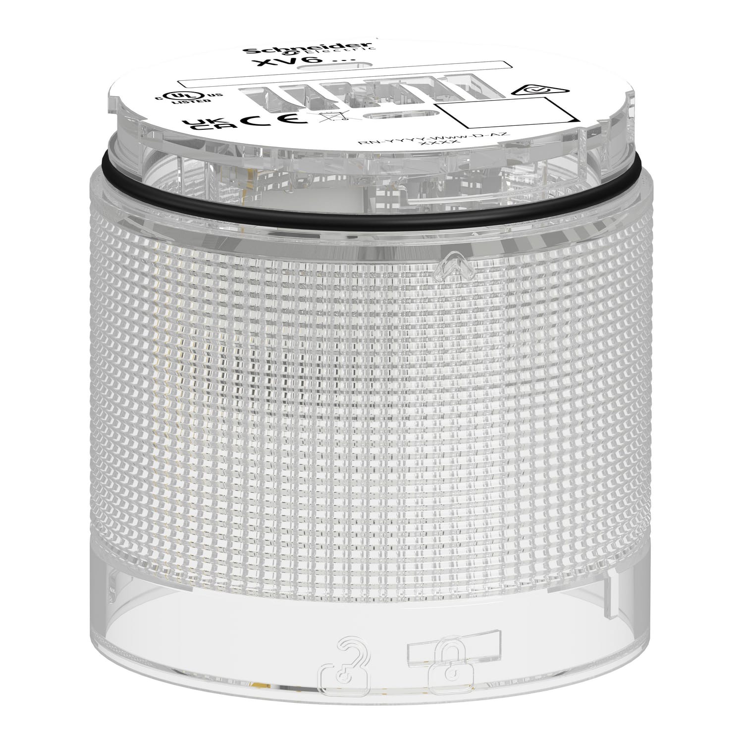 Schneider Electric - Lysenhet hvit med fast LED i