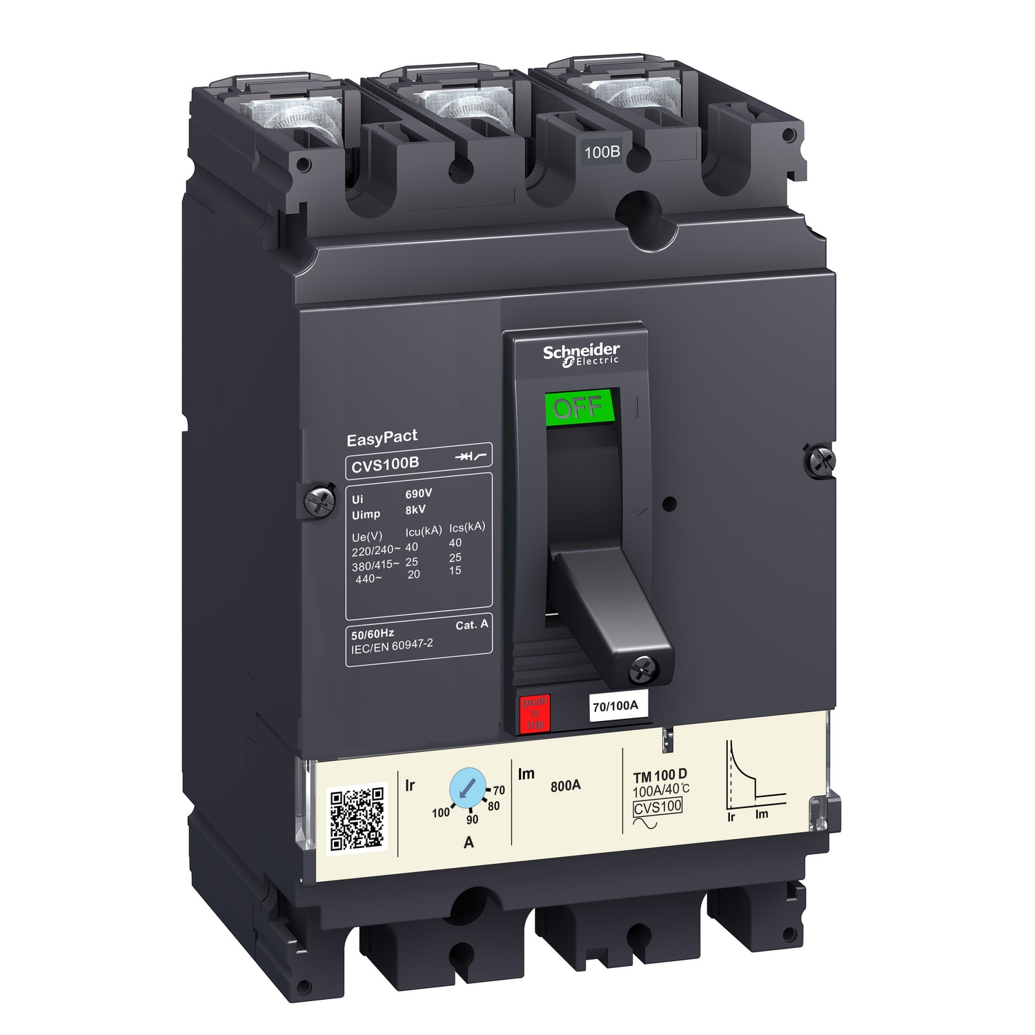 Schneider Electric - ComPacT CVS100F med vern TM63