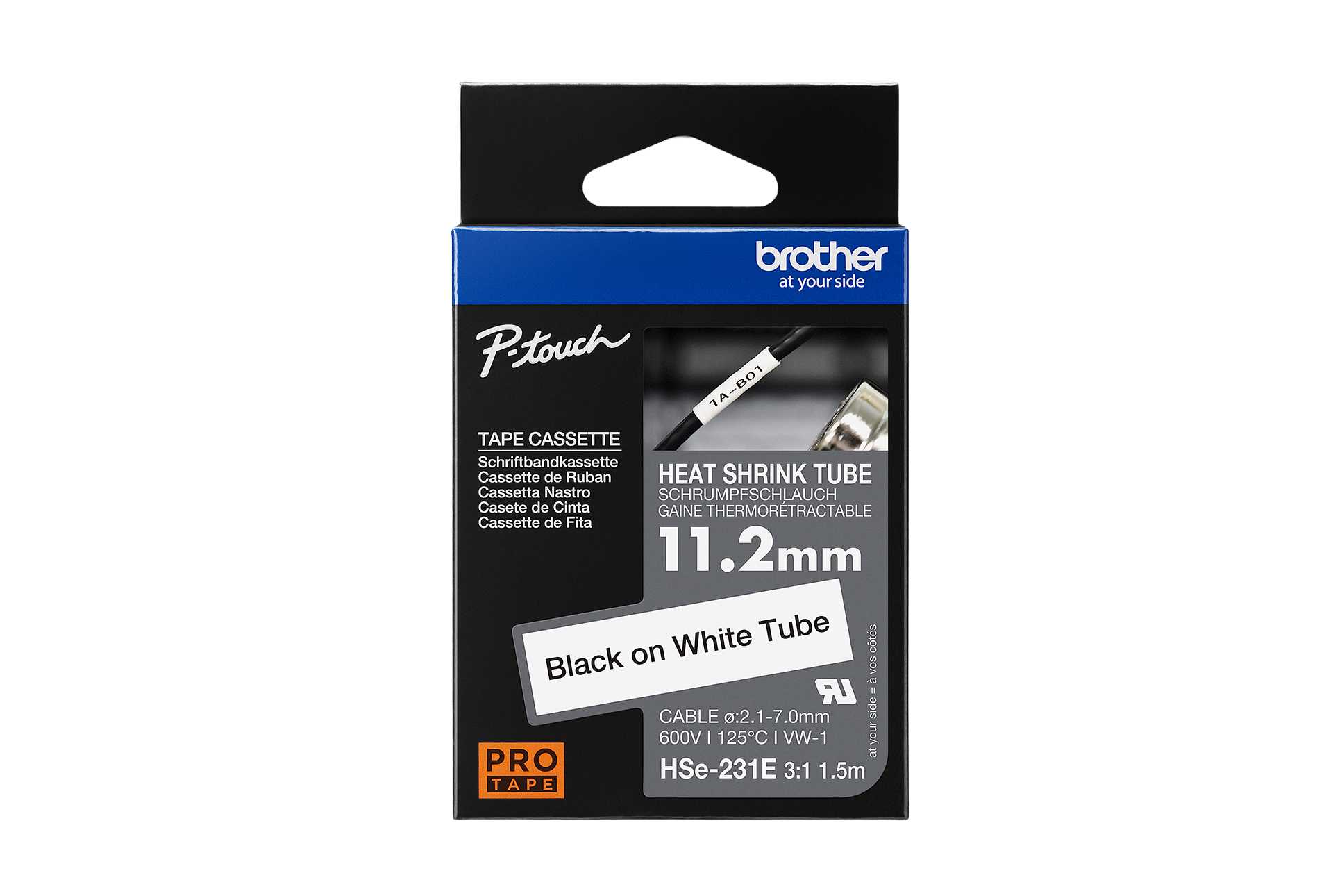 HellermanTyton - HSE231E 11.2MM BLK/WHT HEAT S