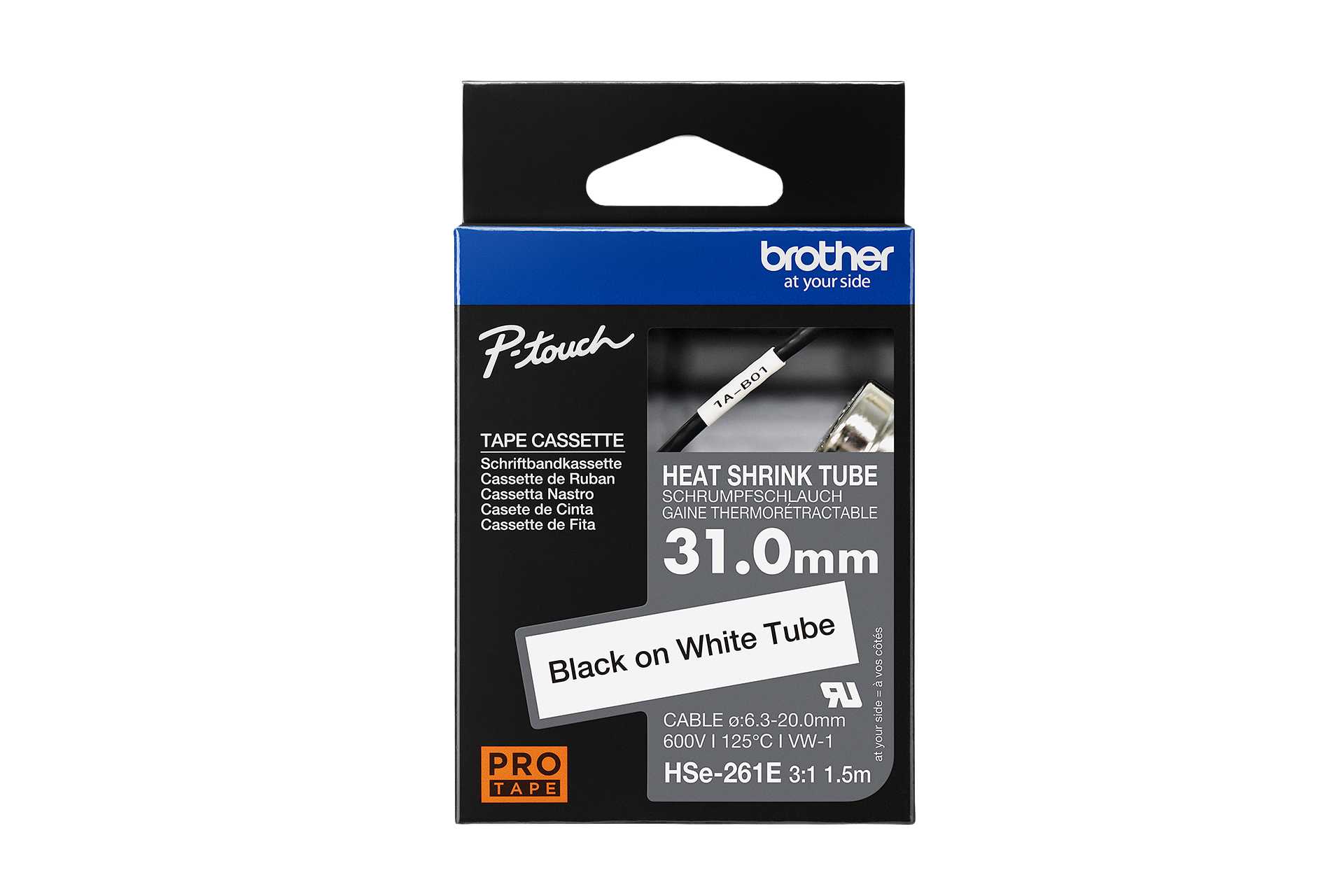 HellermanTyton - HSE261E 31.0MM BLK/WHT HEAT S