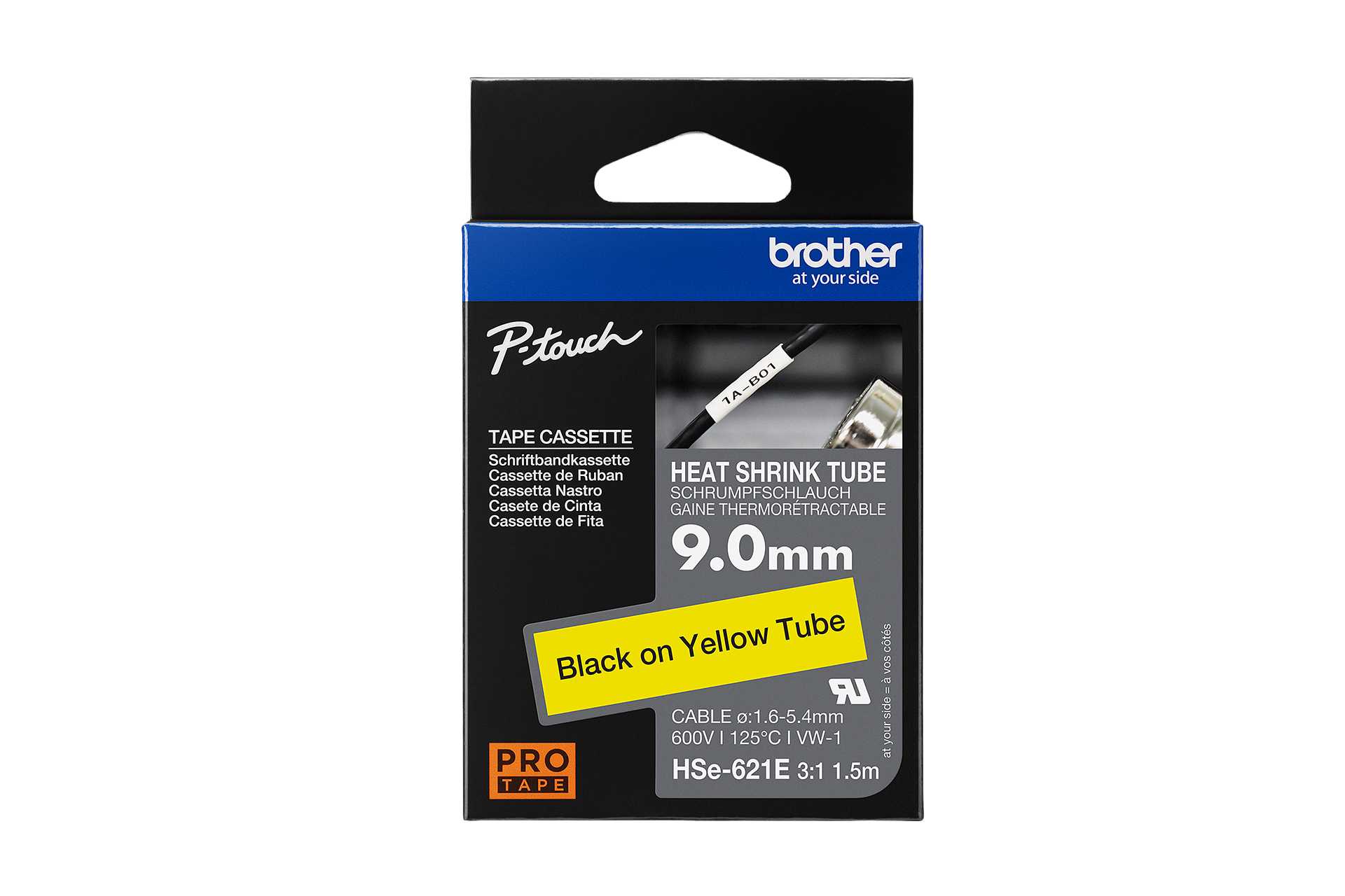 HellermanTyton - HSE621E 9.0MM BLK/YELW HEAT S