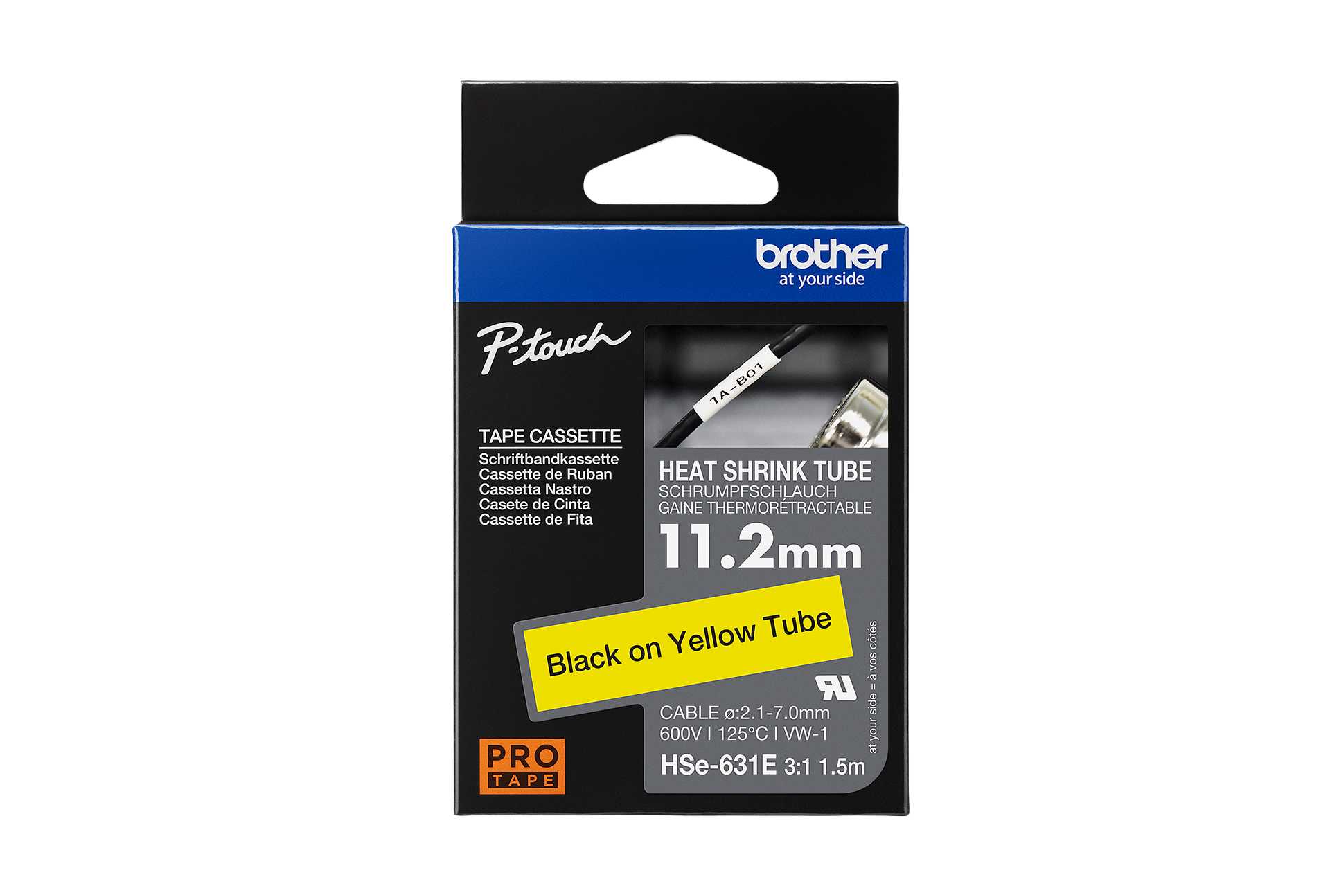 HellermanTyton - HSE631E 11.2MM BLK/YELW HEAT