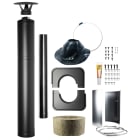 Sunwind gylling - Stålpipe Harvia, sort komplett pakke