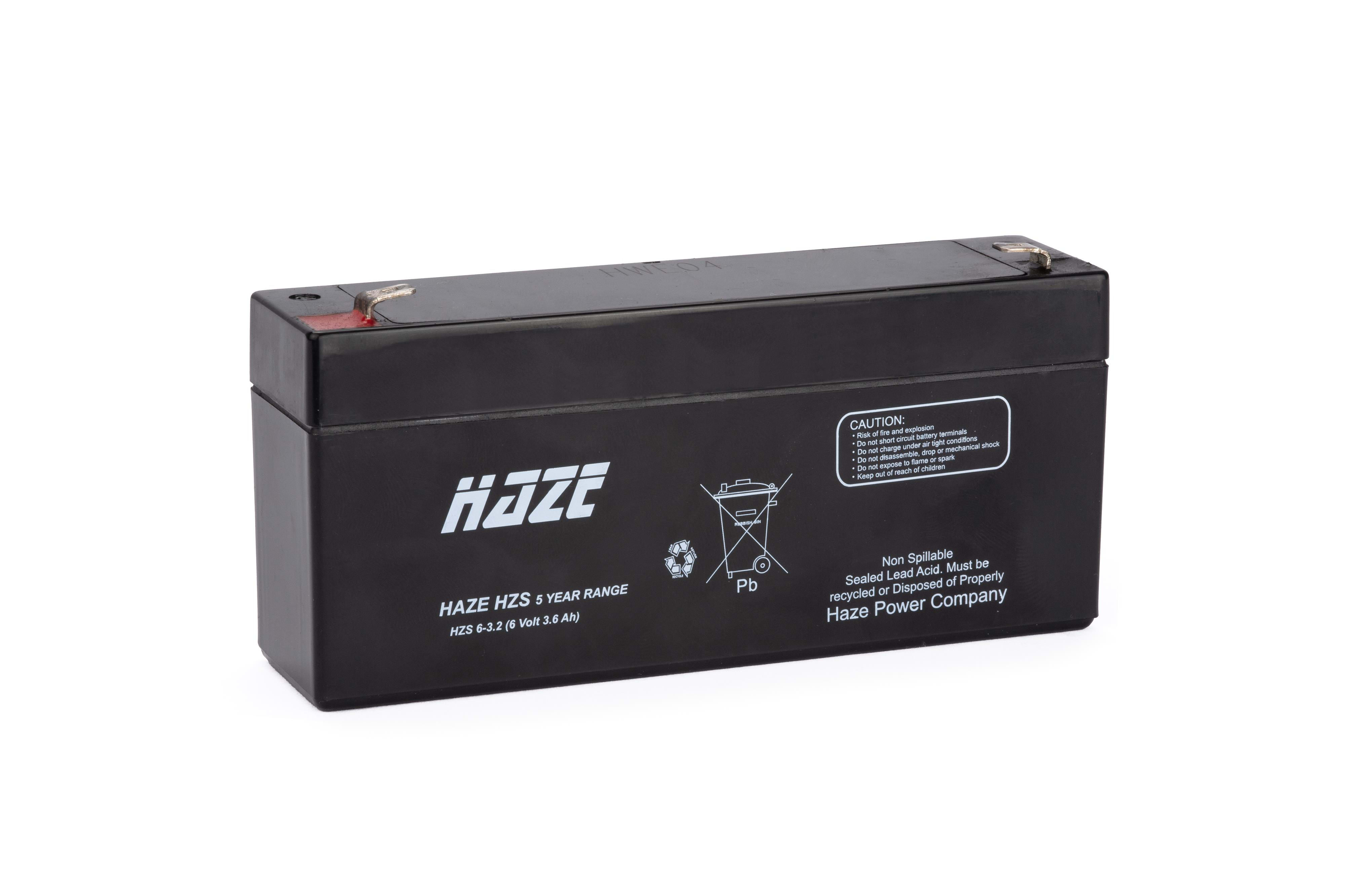 Haze Battery Co LTD - Blybatteri 6volt 3,2ah lukket