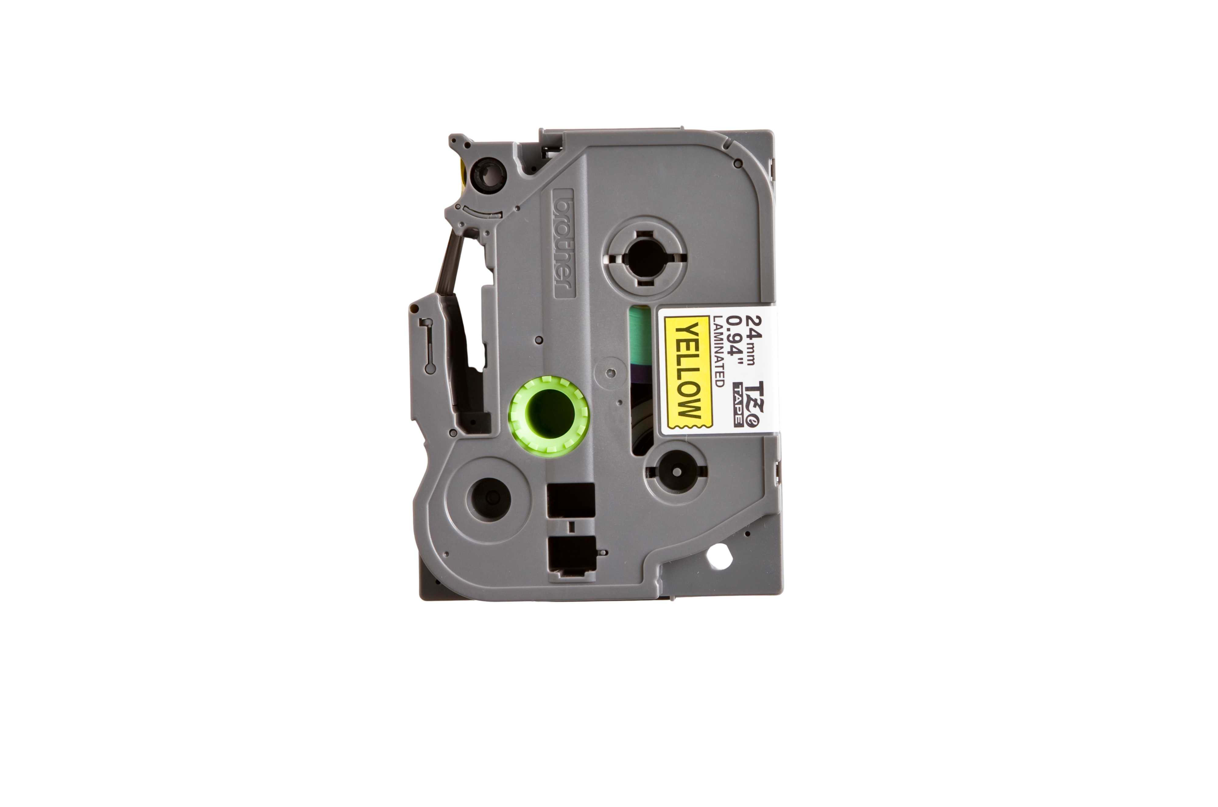 Brother - TZe-S651 Tape 24mm sort på gul extralim