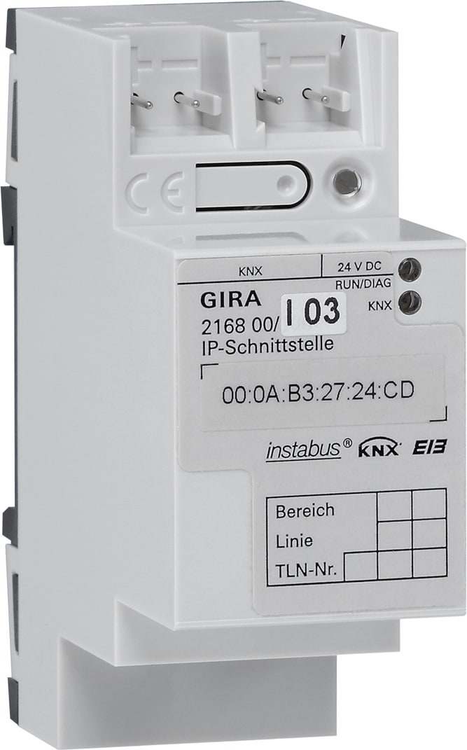 GIRA - KNX IP-gateway tavlemontert