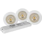 Unilamp - UnoCob+ pk WarmDim 3x4W M.Hvit DL utenpå/innf. 3pk m/driver