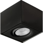 Unilamp - Gyro Surf. Sq 1 2700K M. Sort Utenpål. DL Firkantet 1x8W