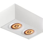 Unilamp - Gyro Surf. Sq 2x9W WD M. Hvit Utenpål. DL Firkantet WarmDim