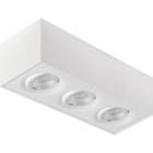 Unilamp - Gyro Surf. Sq 3 2700K M. Hvit Utenpål. DL Firkantet 3x8W