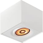 Unilamp - Gyro Surf. Sq 1x9W WD M. Hvit Utenpål. DL Firkantet WarmDim