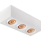 Unilamp - Gyro Surf. Sq 3x9W WD M. Hvit Utenpål. DL Firkantet WarmDim