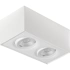 Unilamp - Gyro Surf. Sq 2 2700K M. Hvit Utenpål. DL Firkantet 2x8W