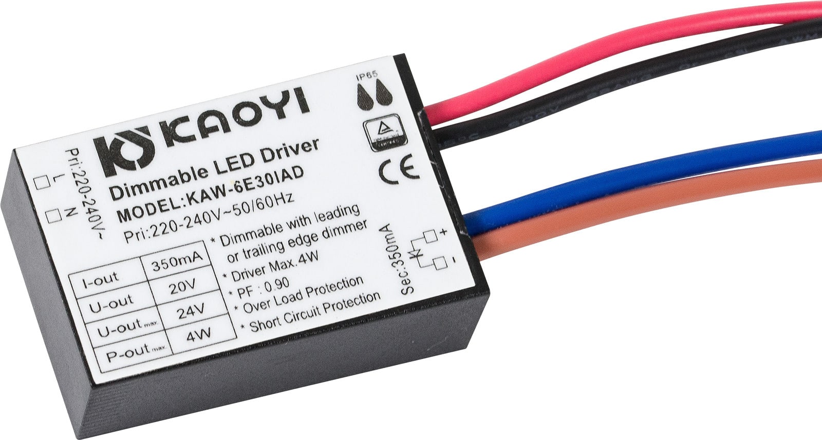 Unilamp - Driver 4W 350mA Dimbar for 1stk UnoCob 2700/3000K.