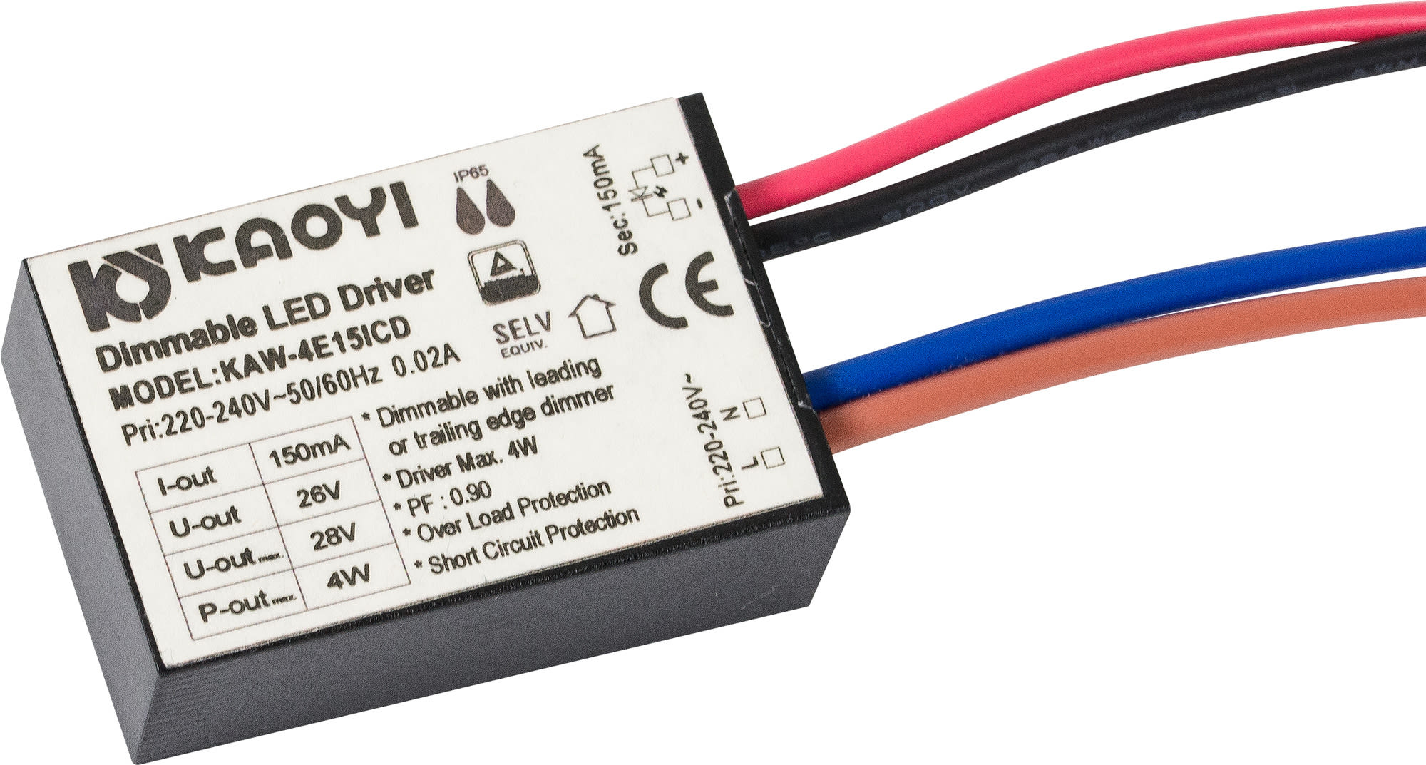 Unilamp - Driver 4W 160mA Dim for 1stk UnoCob WarmDim.