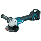 Makita - Vinkelsliper 18V børsteløs, DGA504RTJ med 2stk 5Ah batterier og lader i koffert.