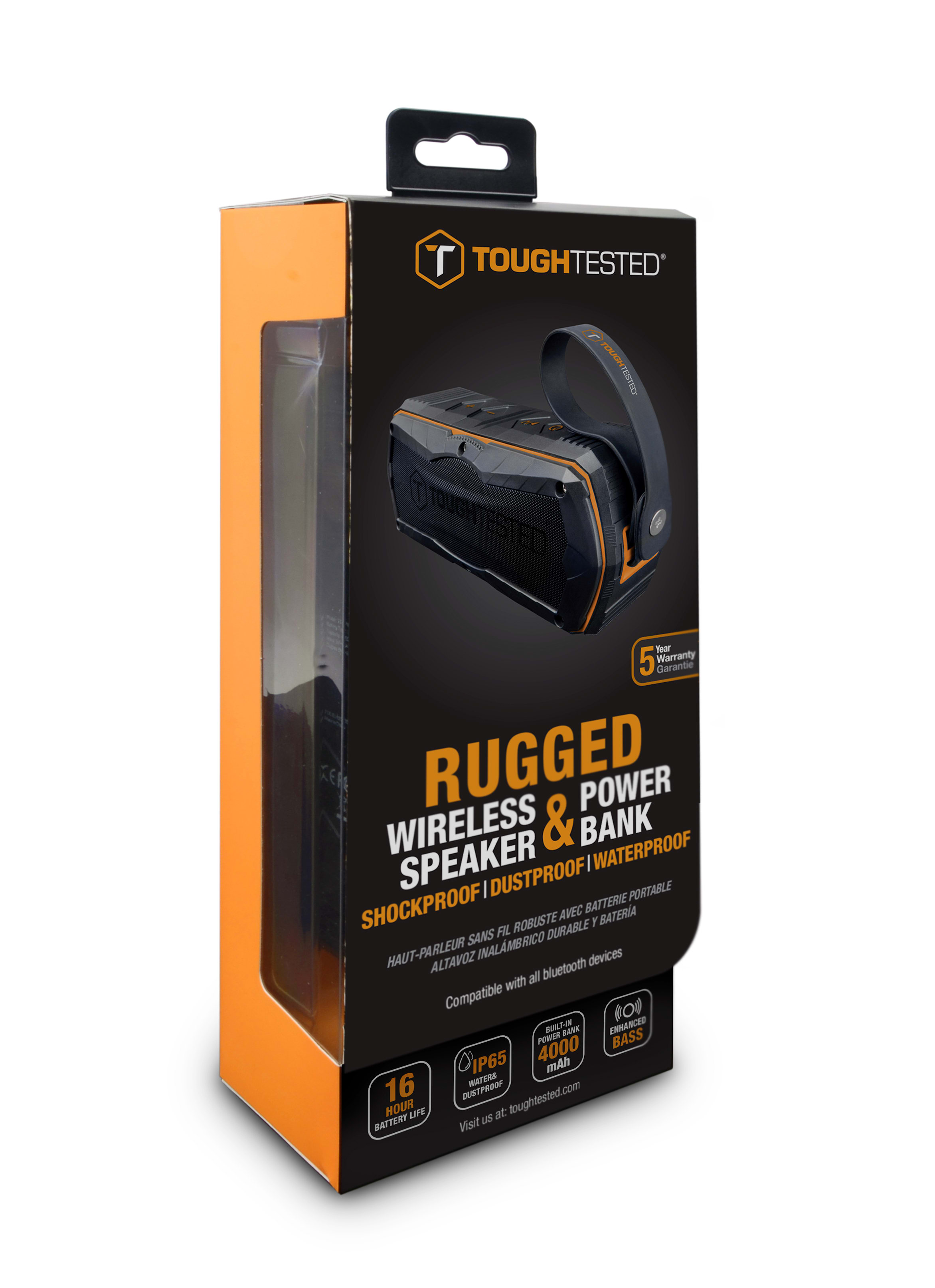 ToughTested - Bluetooth-høyttaler Sport powerbank