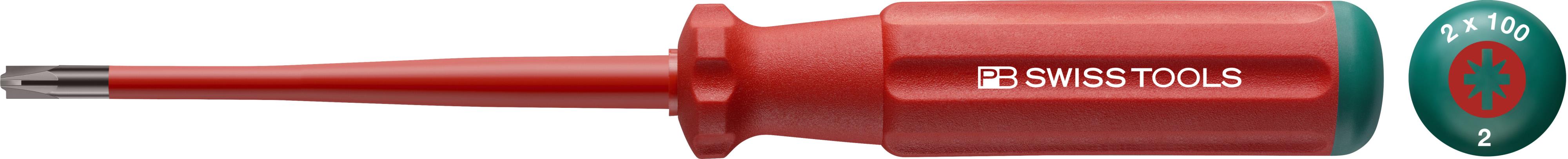 PB SWISS TOOLS - Skrutrekker 1000V Slim PZ/Flat 1 x 80mm