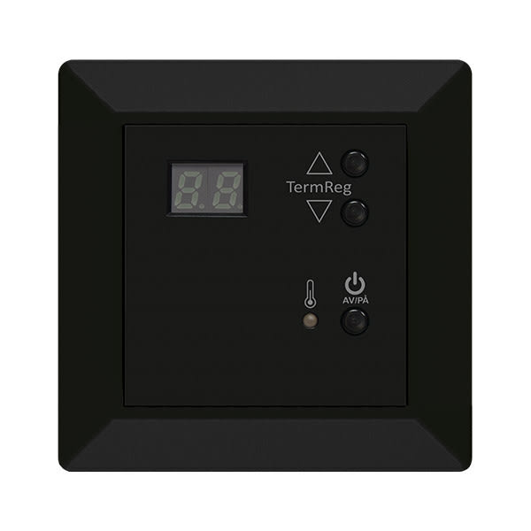 CTM Lyng - MTR-W Easy,2polt10A Termostat & effekt.reg. BlueLine Black