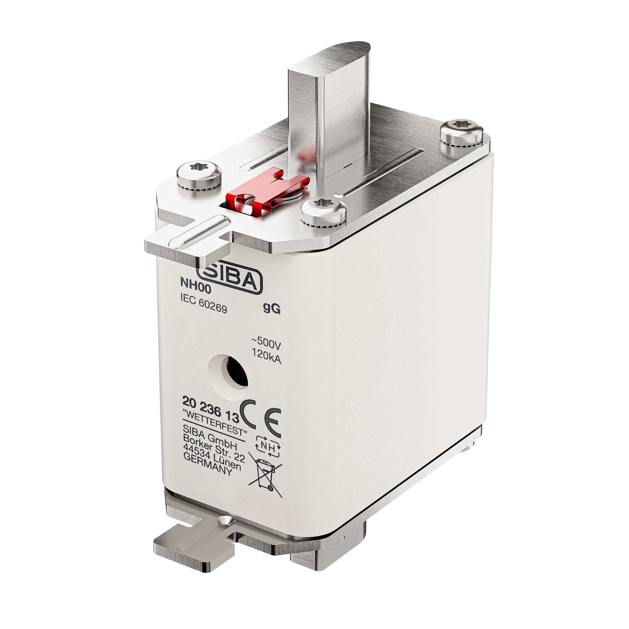 SIBA - Sikring NH00 500V gG 100A Værbestandig